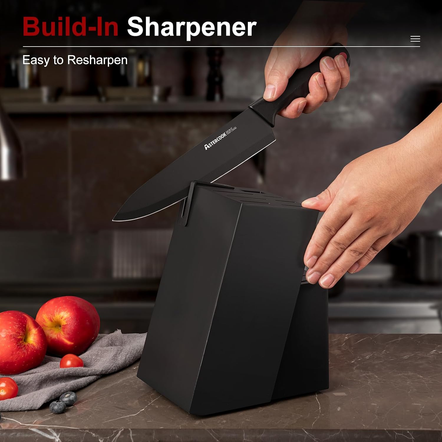 15-Piece Kitchen Knife Set with Block