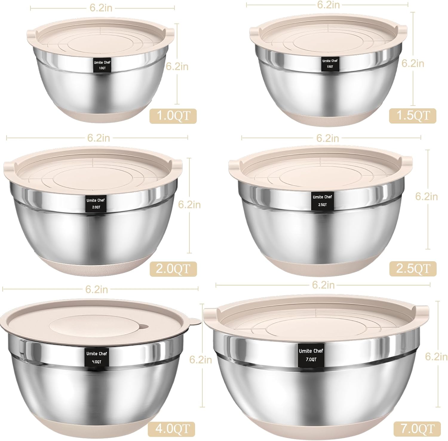 26-Piece Stainless Steel Mixing Bowl Set