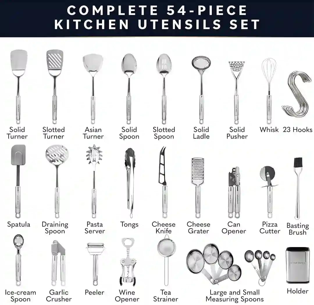54-Piece Stainless Steel