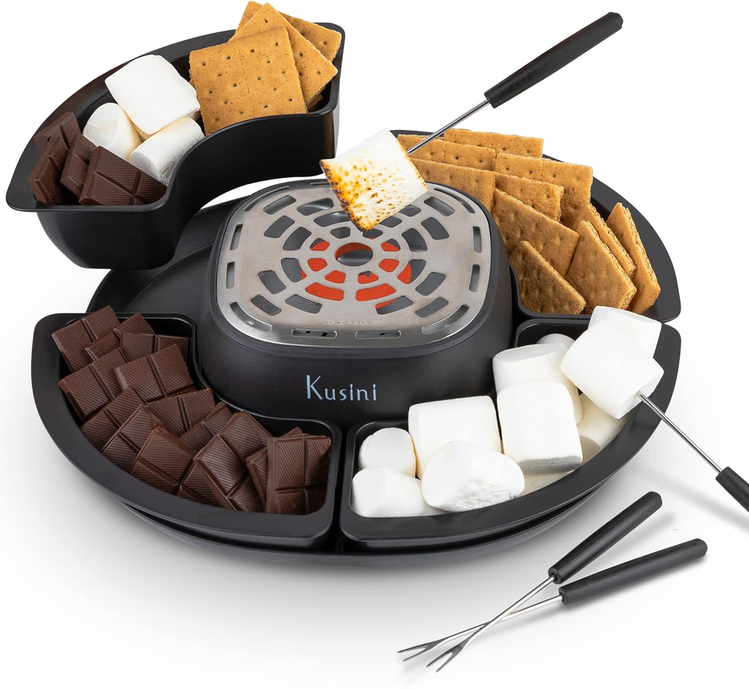 Electric S'mores Maker with Rotating Tray