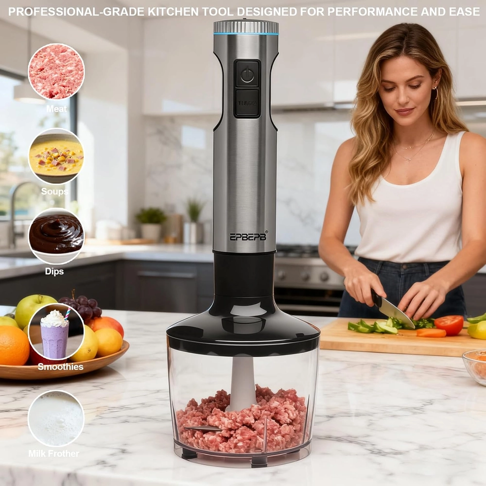 Immersion Blender Kit with Multiple Attachments