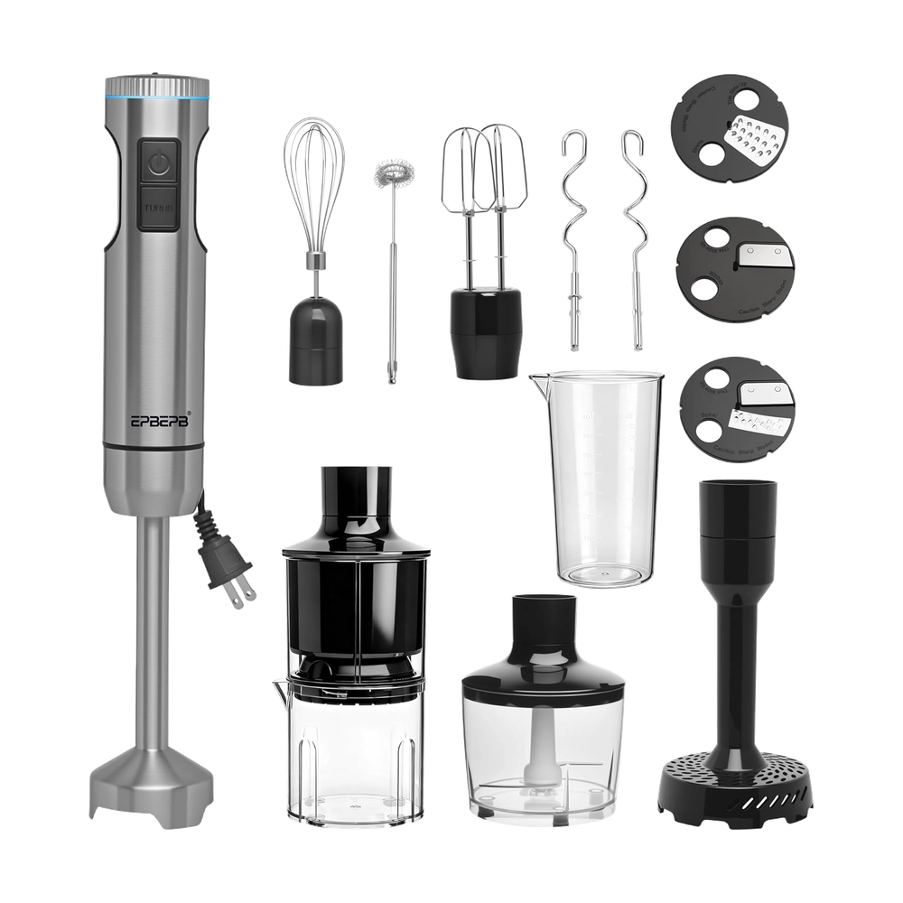 Immersion Blender Kit with Multiple Attachments