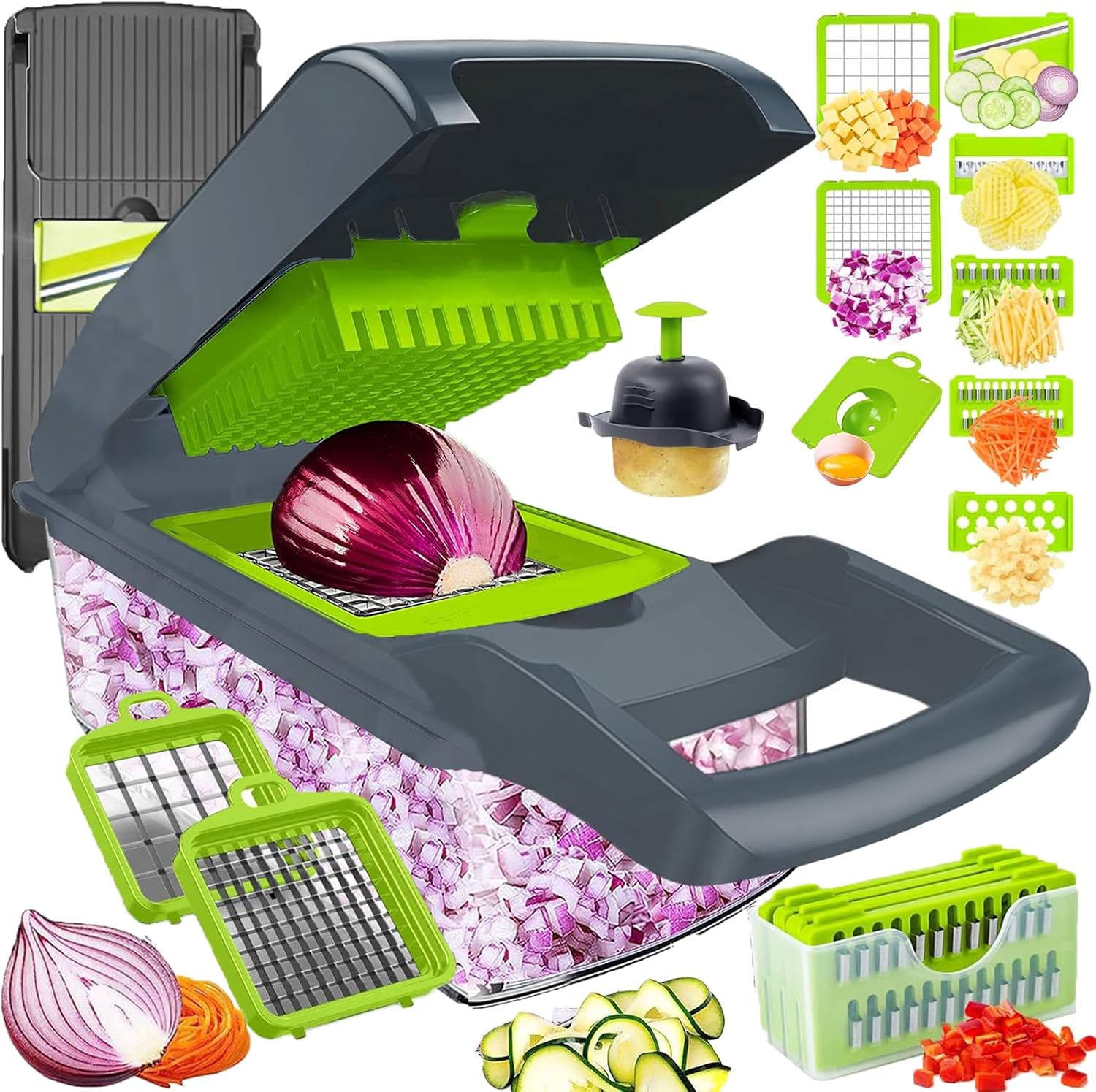 Multifunction Vegetable Chopper with 12 Blades