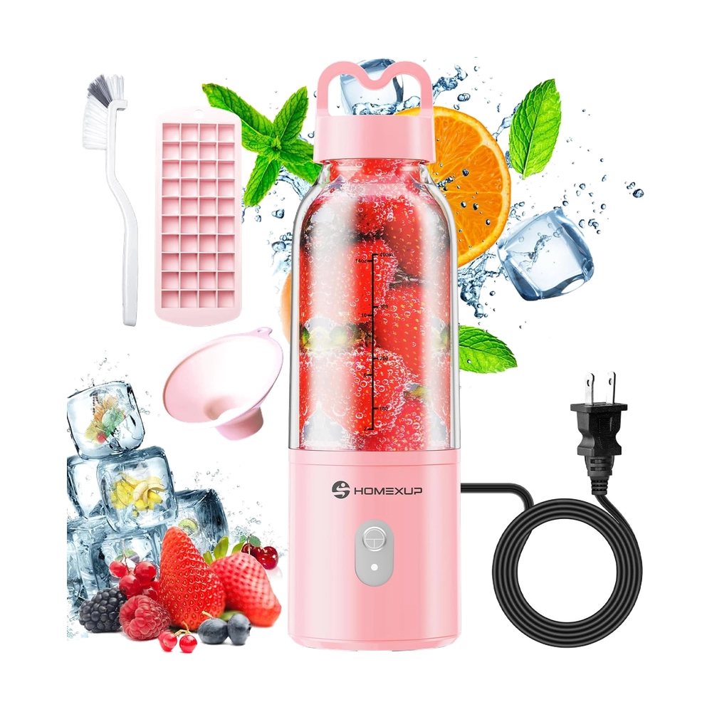 Pink 500ml Portable Blender